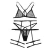 Image of Black Harness Polka Dot Garter Sexy Women Transparent Lingerie Set 2019 Summer See Through Ladies Bra And Underwear Set 30NOV6