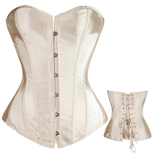 Black/White Sexy Boned Waist Trainer Brocade Corsets Bustiers Embroidery Lace Up Corselet Gothic Plus Size S-6XL Body Shaper
