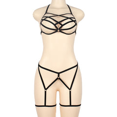 Body Harness Breast Punk Gothic Leg Garter Belts Plus Size Elastic Dance Party Women Summer Lingerie Set 4 Size