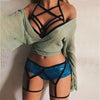 Image of Body Harness Breast Punk Gothic Leg Garter Belts Plus Size Elastic Dance Party Women Summer Lingerie Set 4 Size