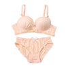 Image of Bow Cotton Bra Sets Women Push Up Lingerie Bra Wireless Bra & Pantie Set Underwear Sets