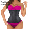 Image of Burvogue Women Corset Waist Trainer Latex Corset Waist Control Corset and Bustier Steel Bone Underbust Slimming Shaper Corselet