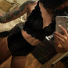 Image of CDJLFH 2019 Women Sexy Lace Bra Set Transparent Across Bra High Waist G-string Underwear Women Lingerie Suit 6 Styles 4 Colors