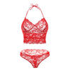Image of CDJLFH 2019 Women Sexy Lace Bra Set Transparent Across Bra High Waist G-string Underwear Women Lingerie Suit 6 Styles 4 Colors