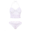 Image of CDJLFH 2019 Women Sexy Lace Bra Set Transparent Across Bra High Waist G-string Underwear Women Lingerie Suit 6 Styles 4 Colors