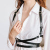 Image of CEA.HARNESS New Sexy Women Men Leather Belts Slim Body Bondage Cage Sculpting Fashion Punk Harness Waist Straps Suspenders Belt