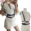 Image of CEA.HARNESS New Sexy Women Men Leather Belts Slim Body Bondage Cage Sculpting Fashion Punk Harness Waist Straps Suspenders Belt