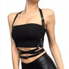 Image of CEA.HARNESS sexy Leather Harness Straps Punk Goth Body Bondage Belt Cage bra harness erotic Waist Chest wrap stocking Belts