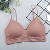 Image of CHRLEISURE Elastic Gathering Bralette Push Up Bra Summer Anti-light Korean Style Wild Bra Tube Top Sexy No Rims Bra