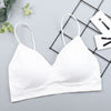 Image of CHRLEISURE Elastic Gathering Bralette Push Up Bra Summer Anti-light Korean Style Wild Bra Tube Top Sexy No Rims Bra