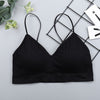 Image of CHRLEISURE Elastic Gathering Bralette Push Up Bra Summer Anti-light Korean Style Wild Bra Tube Top Sexy No Rims Bra