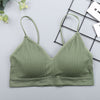 Image of CHRLEISURE Elastic Gathering Bralette Push Up Bra Summer Anti-light Korean Style Wild Bra Tube Top Sexy No Rims Bra
