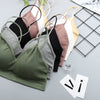 Image of CHRLEISURE Elastic Gathering Bralette Push Up Bra Summer Anti-light Korean Style Wild Bra Tube Top Sexy No Rims Bra