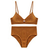 Image of CINOON 2019 High-end Brand Romantic Temptation Bra Set Women Fashion Stripes Underwear Set Push Up Bra and Panties Set