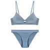Image of CINOON 2019 High-end Brand Romantic Temptation Bra Set Women Fashion Stripes Underwear Set Push Up Bra and Panties Set