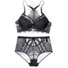 Image of CINOON Floral Lace Lingerie Front Closure Bra Set Backless Underwear Push Up Brassiere Sexy High-Waist Panties For Women 2019