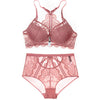 Image of CINOON Floral Lace Lingerie Front Closure Bra Set Backless Underwear Push Up Brassiere Sexy High-Waist Panties For Women 2019