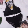 Image of CINOON French Lace Front Closure Bra And Panties Set Women Sexy Lingerie Set Push Up Bralette Embroidery Underwear Brassiere