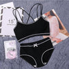 Image of CINOON Japanese Lingerie Set Cotton Thin Screw Thread Push Up Bra Set beauty back Women Bra Panties Set Comfort Underwear
