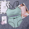 Image of CINOON Japanese Lingerie Set Cotton Thin Screw Thread Push Up Bra Set beauty back Women Bra Panties Set Comfort Underwear