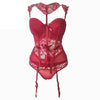 Image of Women Corset Sexy Slim Burlesque Satin Body Shaper Strapless Overbust Plus Size Corset and Bustier  (2)