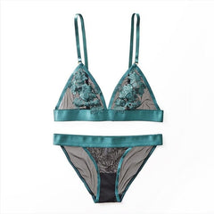 CINOON Sexy Lace Bralette 3/4 Cup Bra Sets Underwear For Women Wire Free Thin Lingerie Set Breathable Comfortable intimates