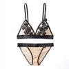 Image of CINOON Sexy Lace Bralette 3/4 Cup Bra Sets Underwear For Women Wire Free Thin Lingerie Set Breathable Comfortable intimates