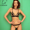 Image of CINOON Sexy Lace Bralette 3/4 Cup Bra Sets Underwear For Women Wire Free Thin Lingerie Set Breathable Comfortable intimates