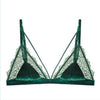 Image of CINOON Sexy Lace Velvet Bra Underwear Wirefree Bra Bustier Sheer Top Luxury Brassiere Lingerie Eyelashes Bralette