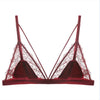 Image of CINOON Sexy Lace Velvet Bra Underwear Wirefree Bra Bustier Sheer Top Luxury Brassiere Lingerie Eyelashes Bralette