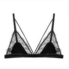 CINOON Sexy Lace Velvet Bra Underwear Wirefree Bra Bustier Sheer Top Luxury Brassiere Lingerie Eyelashes Bralette