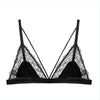Image of CINOON Sexy Lace Velvet Bra Underwear Wirefree Bra Bustier Sheer Top Luxury Brassiere Lingerie Eyelashes Bralette