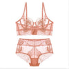 Image of CINOON Sexy lingerie Transparent Underwear Ultra-thin Bra set 2018 new Women High Waist Brief Floral Embroidery brassier panty