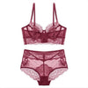 Image of CINOON Sexy lingerie Transparent Underwear Ultra-thin Bra set 2018 new Women High Waist Brief Floral Embroidery brassier panty