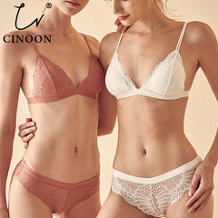CINOON Women Lace Bra Set Lingerie Set Sexy Women Underwear set Ladies Sexy Bralette Set VS Bra soft Comfortable Lace Underwear