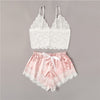 Image of COLROVIE Floral Lace Cami Top With Satin Shorts Lingerie Set Women 2019 Summer Sexy Sets Ladies Bra And Panty Underwear Set