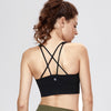 Image of CRZ YOGA Women's Cross Back Wirefree Removable Cups Longline Yoga Sports Bra