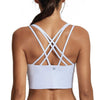 Image of CRZ YOGA Women's Wirefree Strappy Back Removable Cups Longline Sports Bra