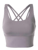 Image of CRZ YOGA Women's Wirefree Strappy Back Removable Cups Longline Sports Bra