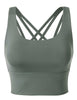 Image of CRZ YOGA Women's Wirefree Strappy Back Removable Cups Longline Sports Bra