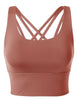 Image of CRZ YOGA Women's Wirefree Strappy Back Removable Cups Longline Sports Bra