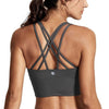 Image of CRZ YOGA Women's Wirefree Strappy Back Removable Cups Longline Sports Bra