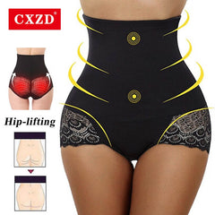 CXZD Plus Size Sexy Women's Shaper Underwear Booty Lifter Ladies' Cotton Slim Control Body Shaper Waist Trainer Briefs Tummy