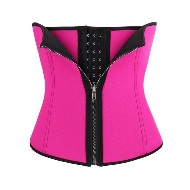 CXZD Women Waist Trainer Corset Zipper Hook Shapewear Double Control Body Shaper Tummy Fat Burning Waist Cincher