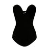 Image of Casual Woman Sleeveless Strapless Velvet Bodysuit Sesy Backless V Neck Bodycon Jumpsuit Fashion Body Tops Clothes Women Suit