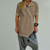 Image of Celmia Women Long Shirts 2019 Autumn Spring Asymmetric Linen Blouse Casual Loose Tunic Tops Buttons Blusas Chemise Femininas 5XL