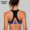 Image of Charmleaks Women's Mid Impact Sports Bra Padded Support Yoga Bra Breathable Running Workout Racerback Sports Top