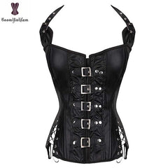 Burvogue Underbust Steampunk Corset Waist Control Gothic Corsets Cincher with Curved Hem Bustiers Embroidery Short Waist Trainer  (14)