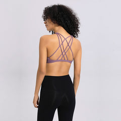 Colorvalue Sexy Cross Straps Gym Sports Bra Women Wireless Yoga Fitness Top Padded Push Up Yoga Bra Crop Top Activewear XS-XL