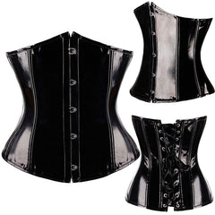 Women Corset Sexy Slim Burlesque Satin Body Shaper Strapless Overbust Plus Size Corset and Bustier  (15)